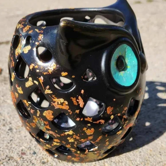 Hand Painted Decorative Owl - Picture 2 of 11